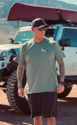 LOCKANDCRAWL Overland Military Green Unisex T-Shirt