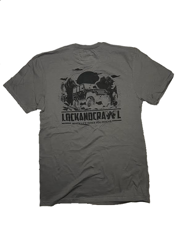 LOCKANDCRAWL Overland Charcoal Unisex T-Shirt