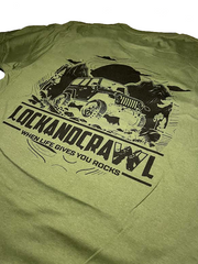 LOCKANDCRAWL Overland Military Green Unisex T-Shirt