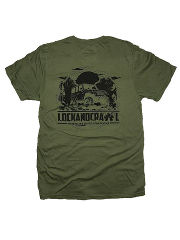 LOCKANDCRAWL Overland Military Green Unisex T-Shirt